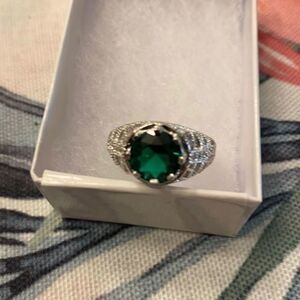 2.33 Ctw Emerald Ring not a real Emerald stone